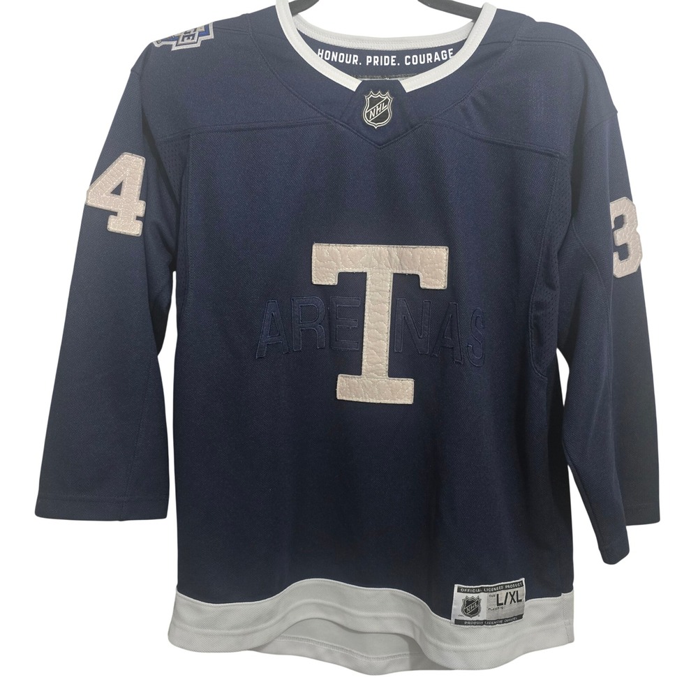 NHL Toronto Arenas Auston Matthews #34 Heritage‎ Classic Jersey Navy L/XL Youth